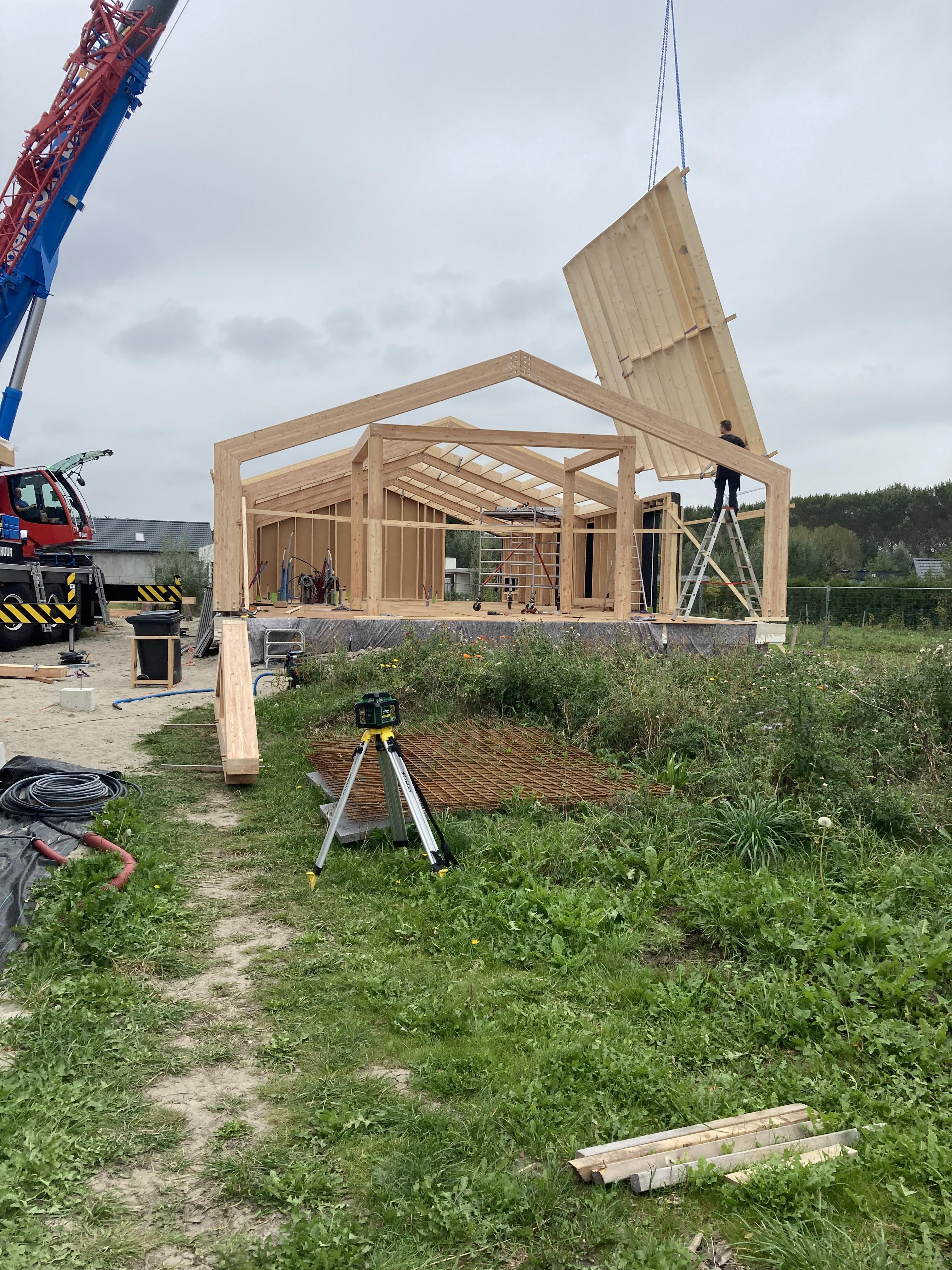 Installing wood construction